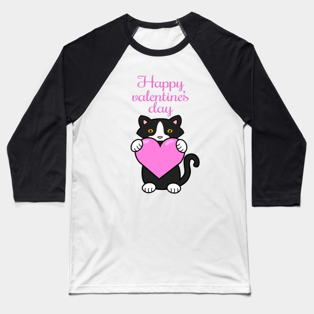 Valentines day Baseball T-Shirt by Purrfect